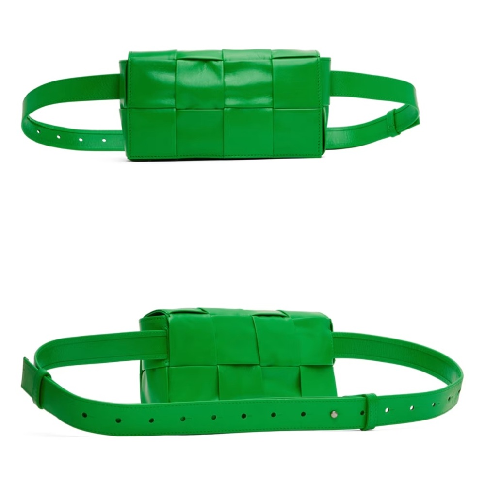 Authentic Bottega Veneta Green Cassette Belt Bag